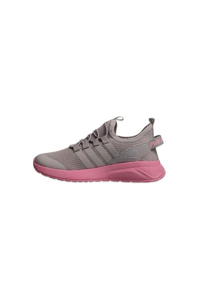 M.P. Gray Pink Casual Sports Sneakers - Lace-up Shoes