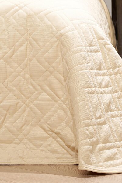 Deco Center Alya Krem Çift Kişilik Yatak Örtüsü