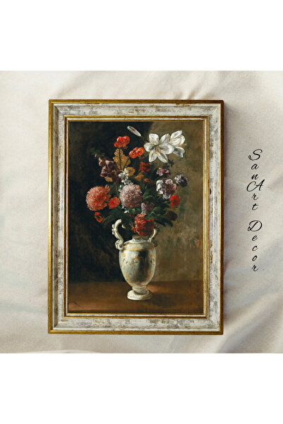 Sanart Pictură vintage cu rame, pictură în ulei, pictură înrămată, decor arti...