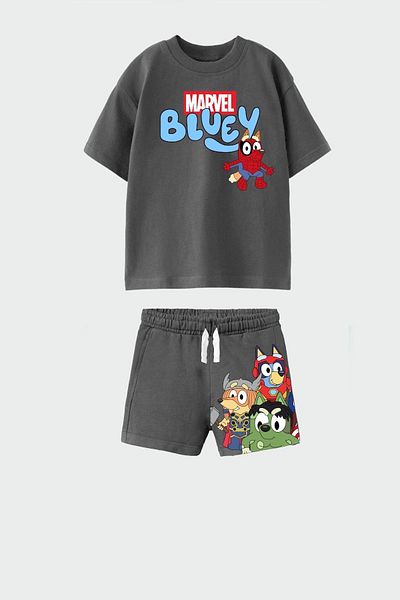 Monila Bluey Printed New Season Cotton Crew Neck Bottom Set