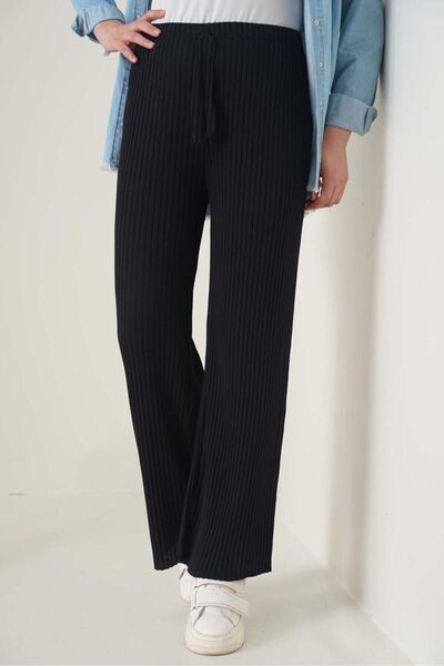 Karteks 3'Lü Siyah Kadın Fitilli Rahat Pantolon & Eşofman, Gündelik Rahat Ev Giyim Pijama