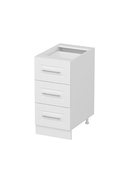 Minar Mutfak Modül Alt 3ç Nray 40cm Dolap Beyaz Mebran C Beyaz