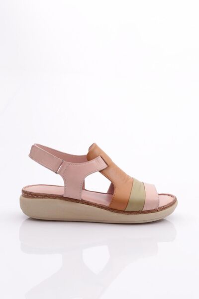 DGN Colorful Women's Sandals - Powder Garni, Genuine Leather 4673243