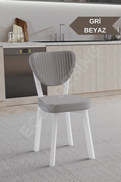 FAYMEND 2 Adet Elma Model Mutfak Sandalyesi Salon Sandalyesi Yemek Sandalyesi Cafe Restaurant Sandalyesi