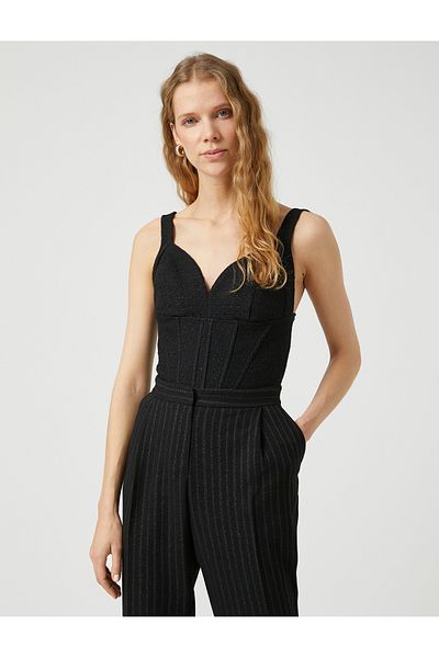 Koton Korsett-Bustier-Träger, herzförmiger Ausschnitt