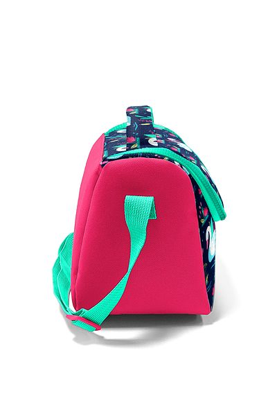Coral High Kids Neon Coral Navy Blue Swan Patterned Thermo Lunchbox 11819