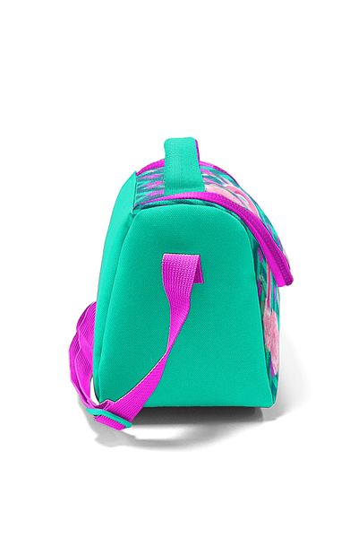 Coral High Kids Aqua Green Pink Flamingo Patterned Thermo Lunch Box 11835