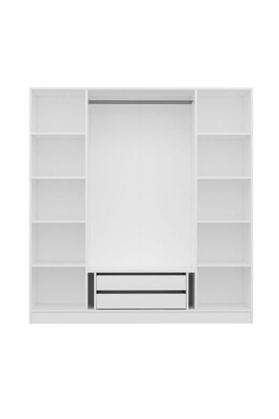 Minar Kale 210cm 4 Bolme 2 Cek Gıyınme Dlp Beyaz