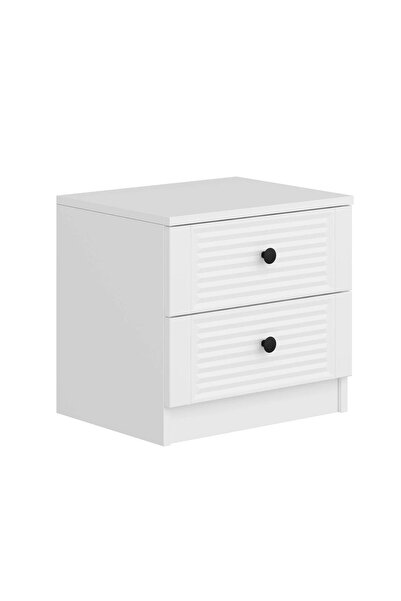 Minar Kale Komodin 2 Çekmece Beyaz Mebran Panjur