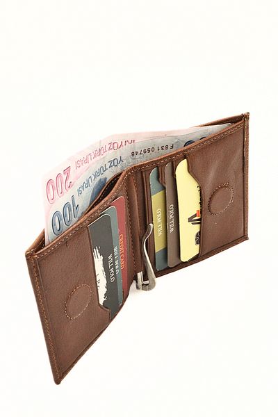 willpolo 655 Μοντέλο Γνήσιο Δέρμα - Πορτοφόλι με Συμπίεση Χρημάτων, Συσκευή, Τσιμπίδα και Μαγνήτη