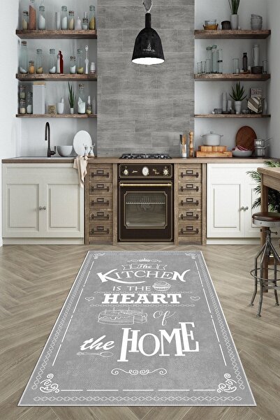 West Home Dijital Baskılı Yıkanabilir Kaymaz Taban Mutfak Halısı