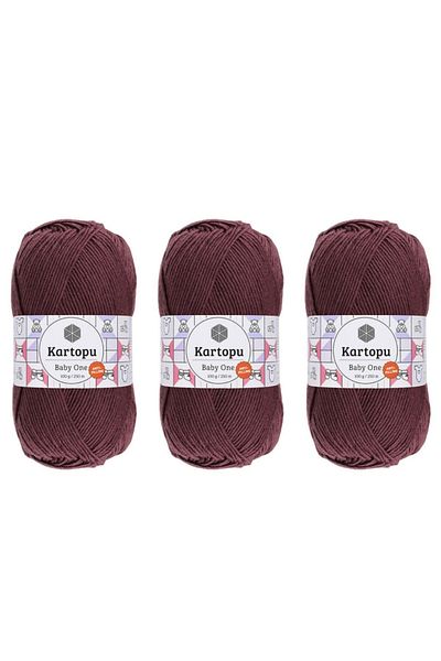 Kartopu Baby One Antipilling Πλεκτό Νήμα 100 gr 3 Τεμάχια Χρώμα 1707 Blackberry
