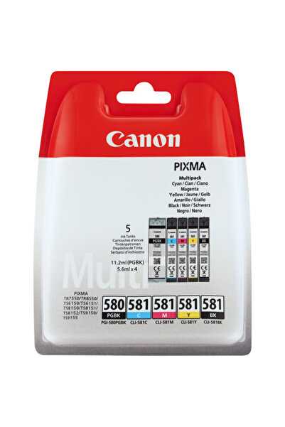 Canon Multi-Pack Original C/M/Y/K/PK, PGI-580/CLI-581PGBK/C/M/Y/K, pentru PIX...