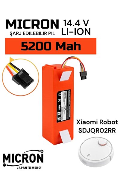 Micron Xiaomi Mi Robot Vacuum Batarya SDJQR02RR  Kutulu 5200mah Robot Süpürge...