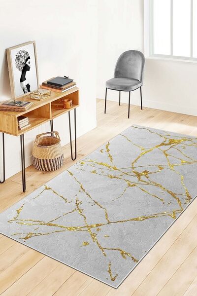 West Home Dijital Baskı Yıkanabilir Kaymaz Taban Mutfak Halısı Salon Halısı V...