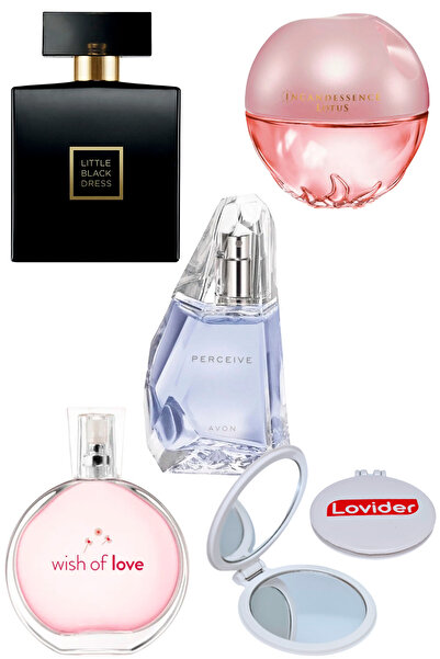 AVON Kadın Parfüm Seti; Little Black Dress + Wish Of Love + Perceive + Incand...