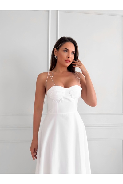 ESRAHELVACI Φόρεμα με λευκό στήθος