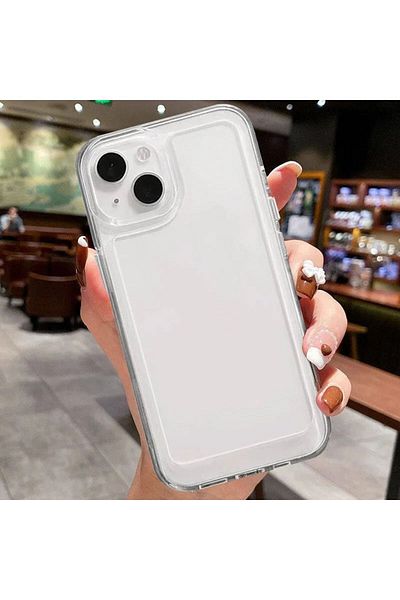 GAGA ELEKTRONİK Non-Yellowing Luxury 2 mm Transparent Case for iPhone 13
