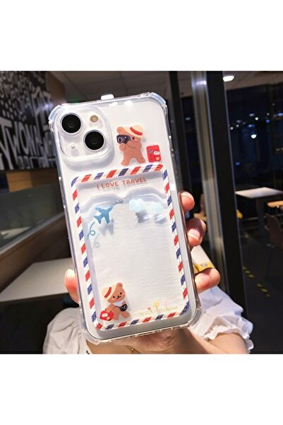 GAGA ELEKTRONİK Iphone 13 Uyumlu Şefaf Kartlıklı Antishock Kamera Korumalı Kı...