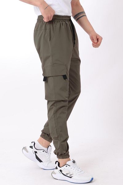 Stilkombin Printed Parachute Fabric Cargo/Jogger Bottom - Elastic Leg PLDP 02_0347