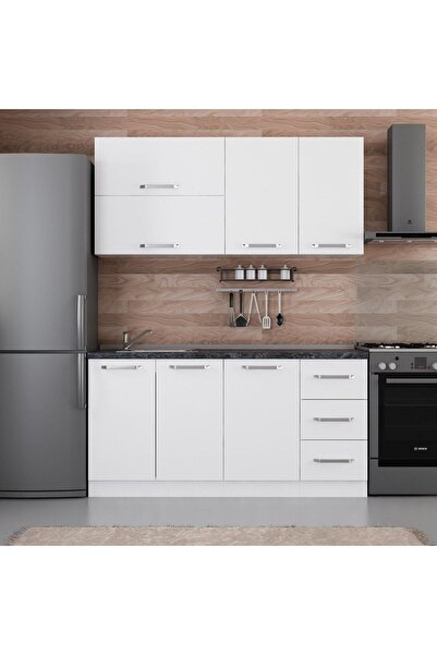 Minar Beyaz Mutfak Dolabı 165 cm 165-b2