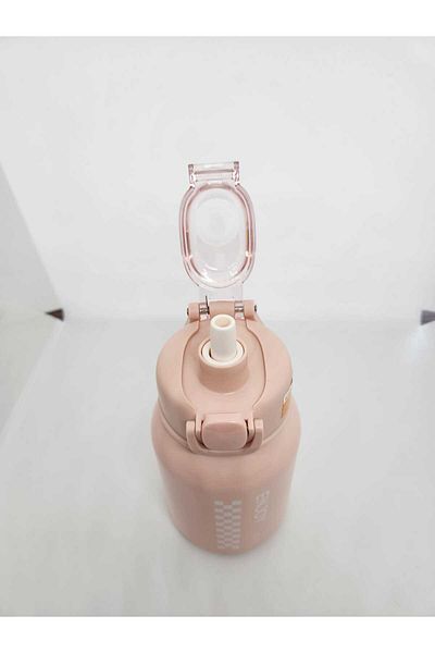 Shotay Chess ST-8150 600ml Pink Flask - Thermos with Steel Straw and No Straw