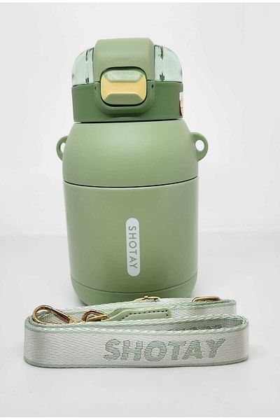 Shotay Dome ST-8081 800ml Green Flask Thermos - Use with Steel Straw and No Straw