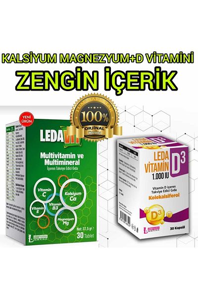 LedaPharma LEDA Vitamin D3 KP + Multivitamin 30 TB - Comfortable Date