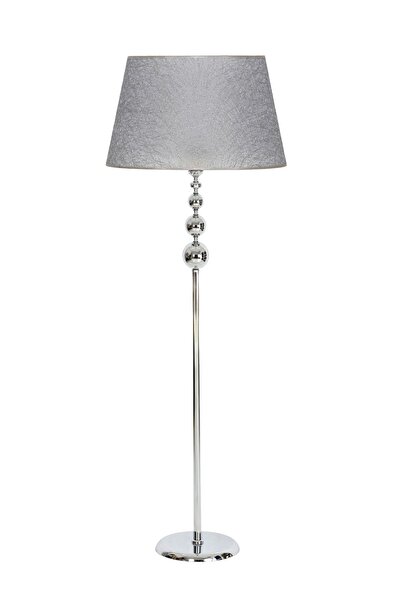 Vinner Krom Kaplama Üçlü Küre Düz Tekli Metal Ayak Lambader