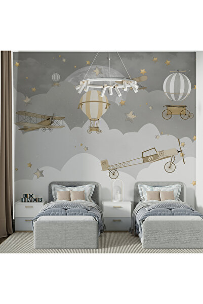 LOTUS AURA Gökyüzü Duvar Kağıdı Hava Balonları Duvar Resmi Çocuk Odası Duvar Posteri