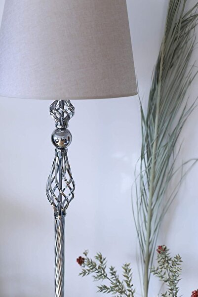 Vinner Krom Kaplama Şelale Modern Metal Lambader - Başlık rengi Bej’dir