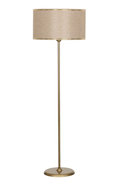 Vinner Conic Eskitme Tek Ayaklı Metal Düz Lambader Çuval Bezi Efektli