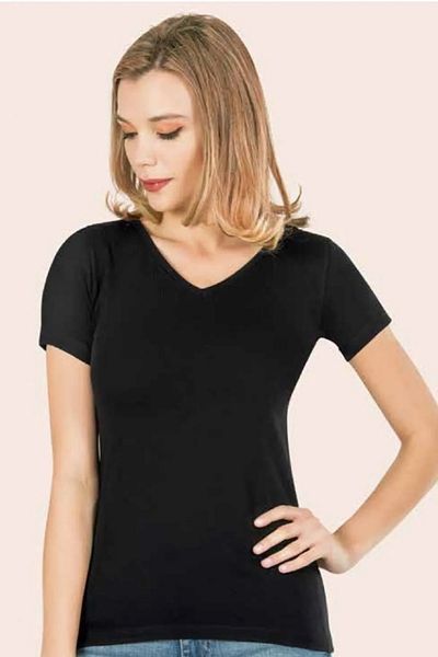 Anıt V-Neck Women's Undershirt - 3 Pieces Cotton Short Sleeve