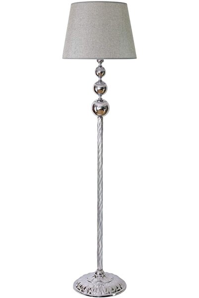 Vinner Krom Kaplama Üçlü Küre Modern Metal Lambader - Başlık rengi Hasır Gri'dir.