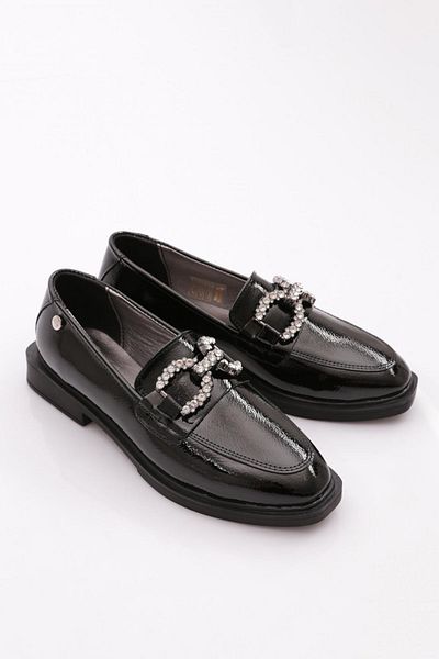 DGN Schwarze Slipper 211 für Damen in Knitteroptik