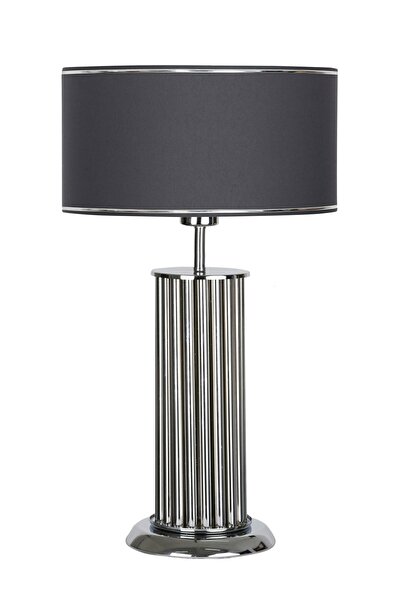 Vinner Odeon Krom Kaplama Özel Tasarım Metal Çubuk Abajur - Krom Şeritli Antr...