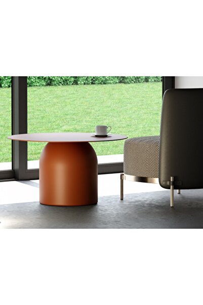 Echo Furniture Hardy Tablalı Zeytin Kahvesi Sehpa