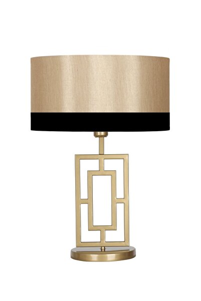 Vinner Puglia Eskitme Mat Gold Metal Abajur - Siyah Mataro