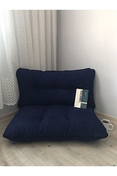 Lavinia Puf Petek Önü Palet Yer Minderi İkili Takım Lacivert