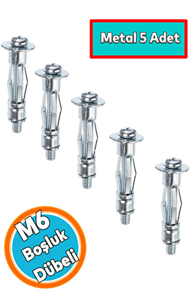 NZB Boşluk Dübel Çelik Alçıpan FRT Tuğla Duvar Bims Paraşüt Dübeli 6x37 Metal...