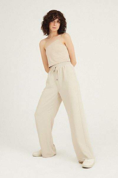 Quzu Pantaloni cu picioare largi și talie elastică