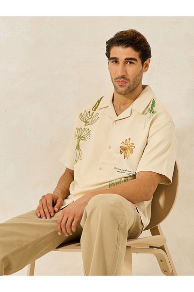 Styli Premium Printed Relaxed Fit Resort Shirt