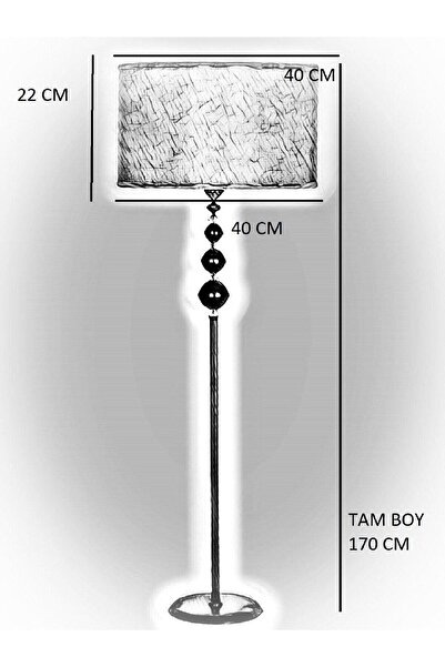 Vinner Gold Kaplama Üçlü Küre Düz Tek Ayak Metal Lambader Gold Şeritli Silindir Açık Kahve Başlık