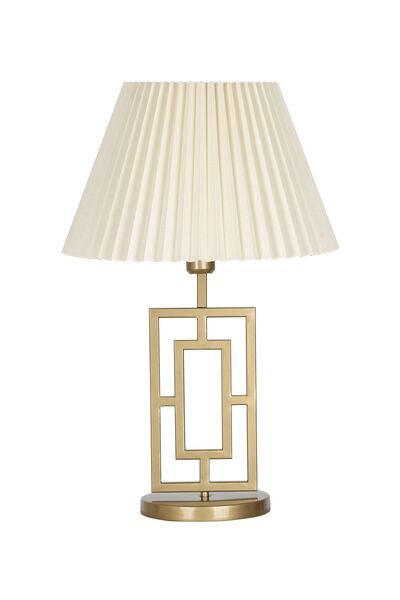 Vinner Puglia Eskitme Mat Gold Metal Abajur - Krem Kırma