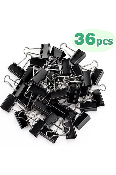 KRAF 32mm Metal Clamp - Double Clip, 36 Pieces