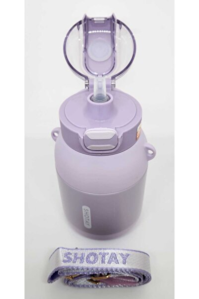 Shotay Dome ST-8081 800ml Çelik Pipetli-Pipetsiz Kullanım Termos Matara Mor
