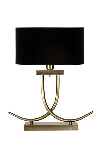 Vinner Koch Eskitme Mat Gold Kaplama Metal Abajur - Siyah