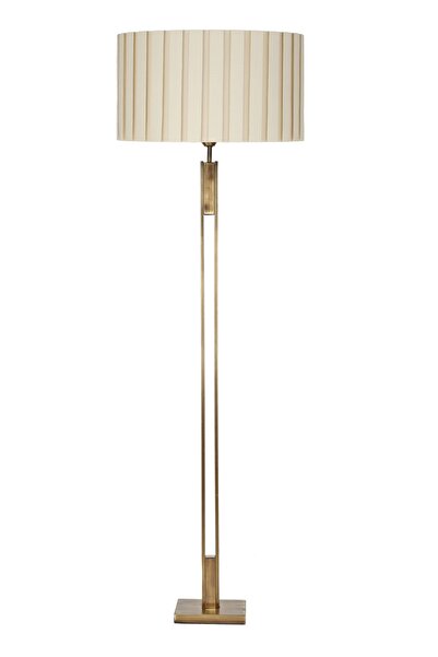 Vinner Memphis Antik Eskitme Kaplama Metal Lambader - Krem Kırma