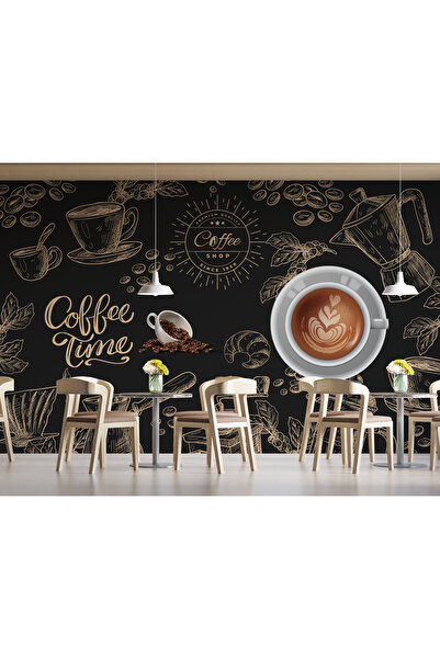 LOTUS AURA Kahve Duvar Kağıdı Kahve Dükkanı Duvar Resmi Restoran Duvar Posteri