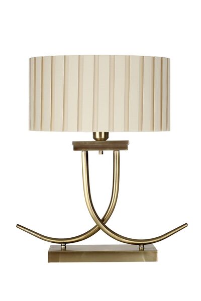 Vinner Koch Eskitme Mat Gold Kaplama Metal Abajur - Kırma Krem